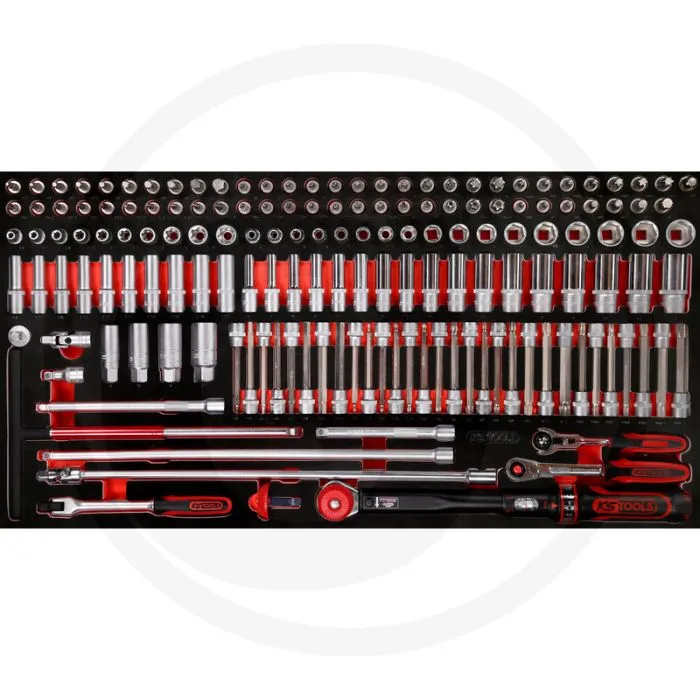 KS TOOLS KS TOOLS EINLAGE STECKSCHLüSSEL 165TEILIG  3/8 OPNAME