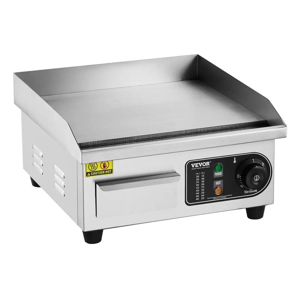 VEVOR Commerciële Elektrische Grillplaat 2000W Werkbladgrill Plat 10mm