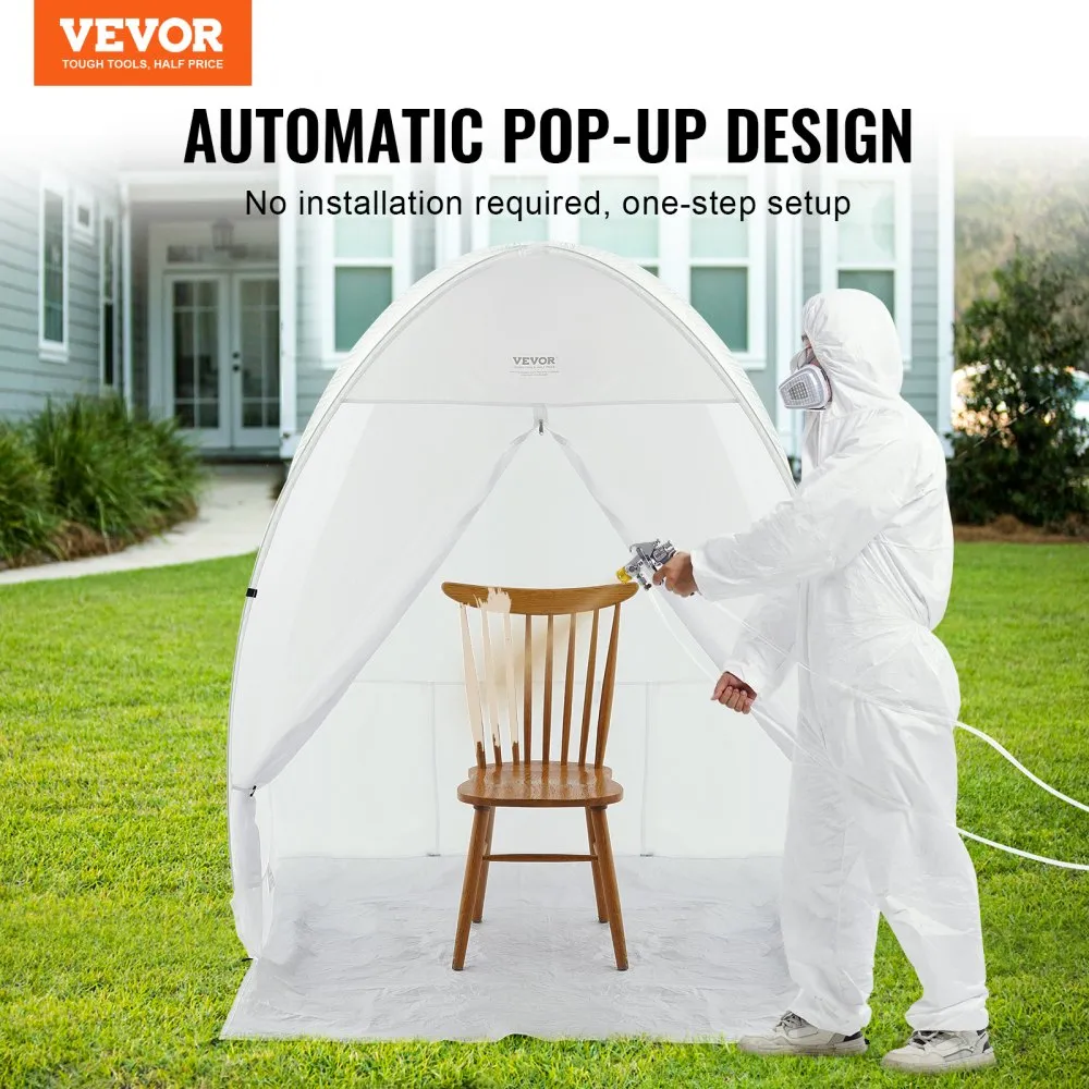 VEVOR SPUITCABINE SPUITVERF SPUITVERF BESCHERMENDE TENT POPUP 1524X1524X1778MM