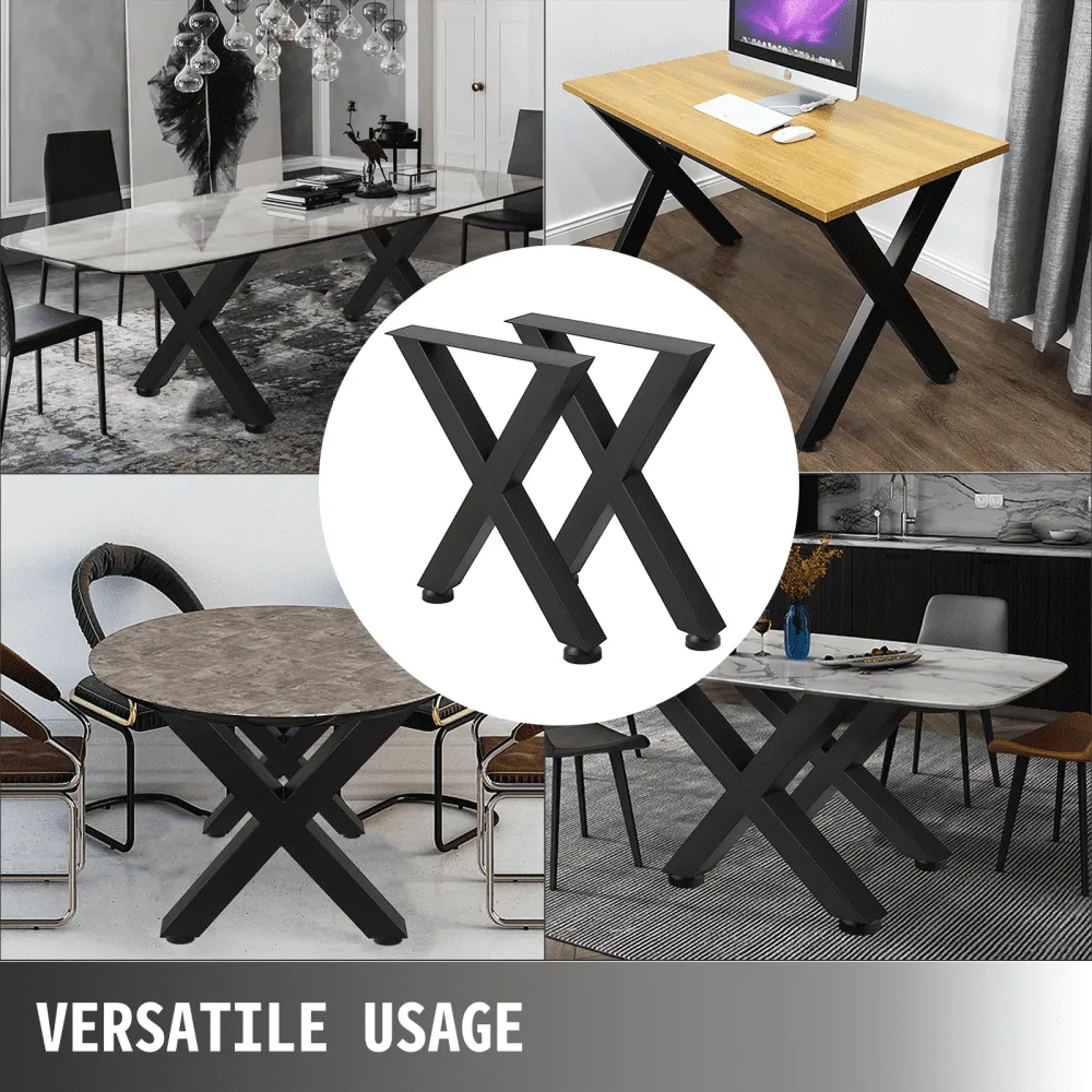 VEVOR Tafelpoot Tafelpoten Zwarte X tafelpoten voor eettafel 400X395mm